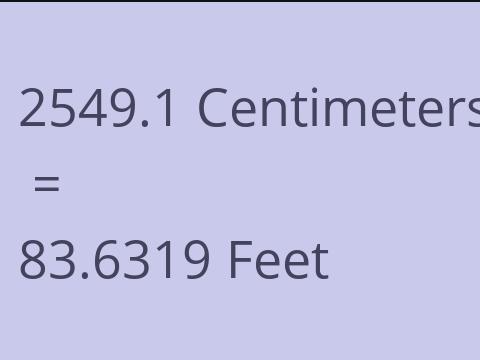2549.1 CM TO FEET