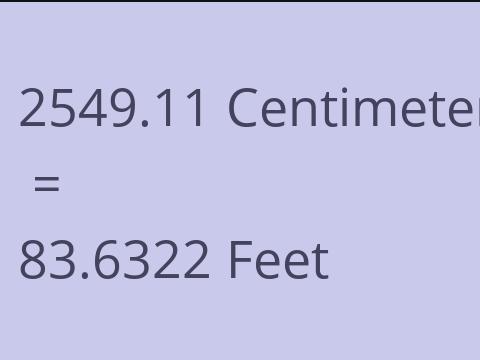 2549.11 CM TO FEET