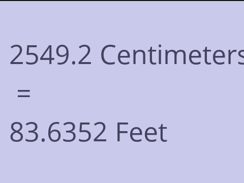 2549.2 CM TO FEET