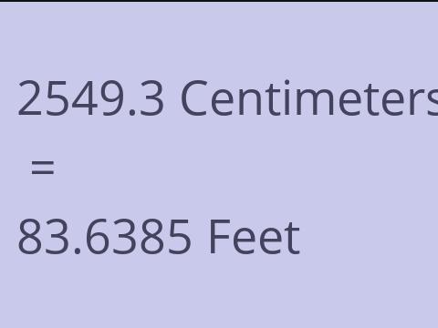 2549.3 CM TO FEET