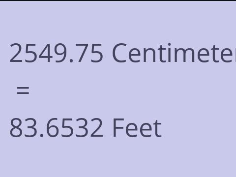 2549.75 CM TO FEET