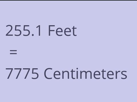 255.1 FEET TO CM