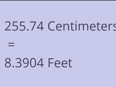 255.74 CM TO FEET