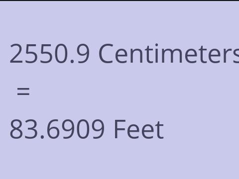 2550.9 CM TO FEET