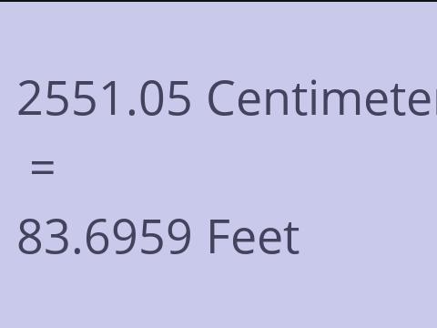 2551.05 CM TO FEET