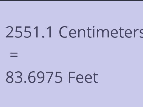 2551.1 CM TO FEET