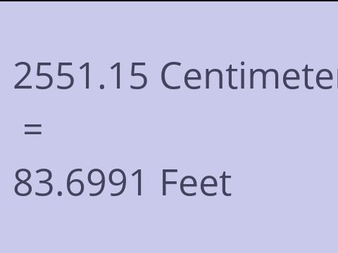 2551.15 CM TO FEET