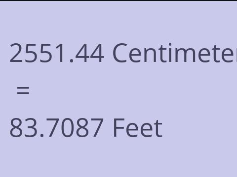 2551.44 CM TO FEET
