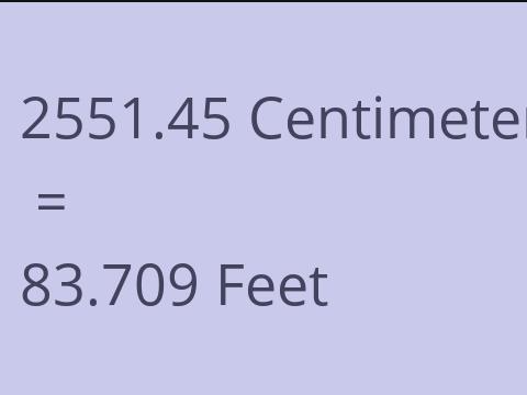 2551.45 CM TO FEET