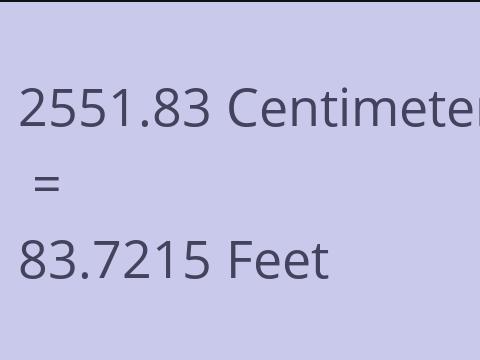 2551.83 CM TO FEET