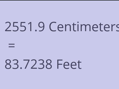 2551.9 CM TO FEET