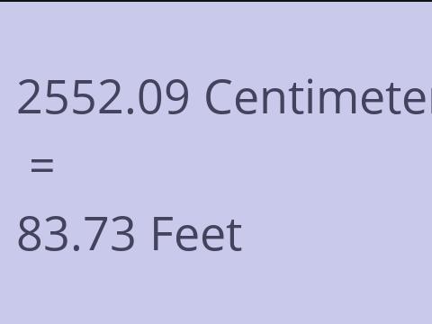 2552.09 CM TO FEET
