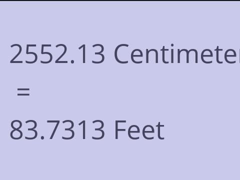 2552.13 CM TO FEET