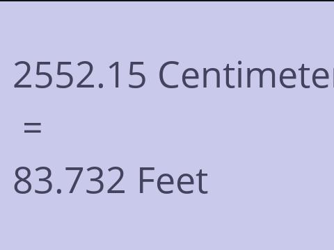 2552.15 CM TO FEET