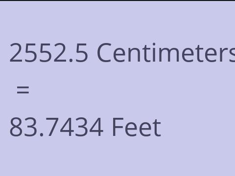 2552.5 CM TO FEET