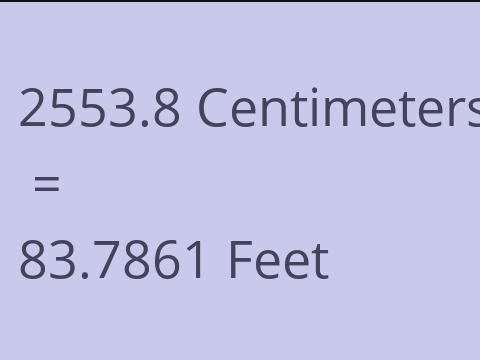 2553.8 CM TO FEET