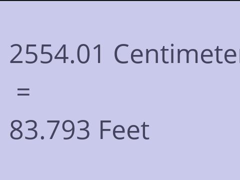 2554.01 CM TO FEET