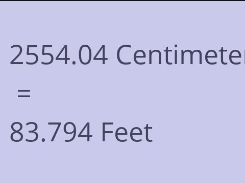 2554.04 CM TO FEET