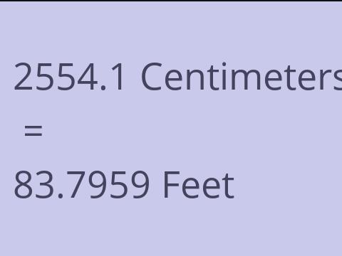 2554.1 CM TO FEET