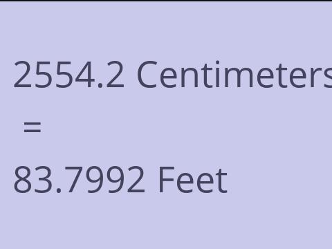 2554.2 CM TO FEET