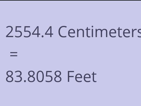2554.4 CM TO FEET