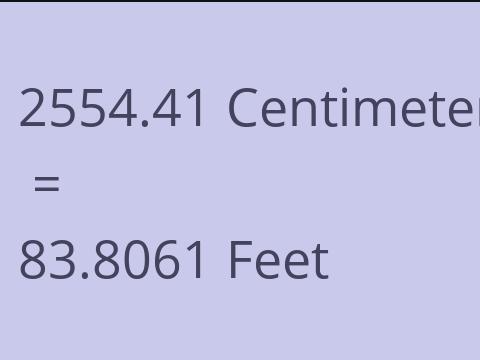 2554.41 CM TO FEET