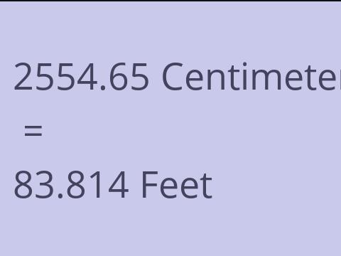2554.65 CM TO FEET
