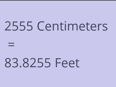 2555 CM TO FEET