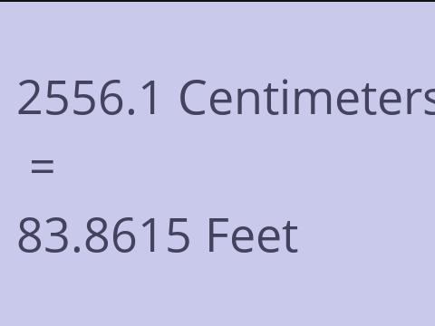 2556.1 CM TO FEET