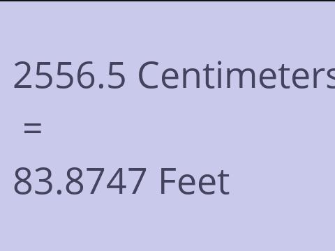 2556.5 CM TO FEET