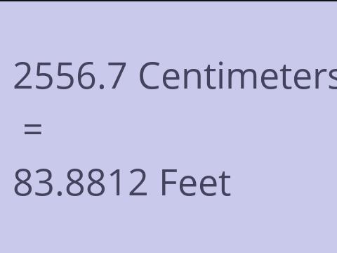 2556.7 CM TO FEET