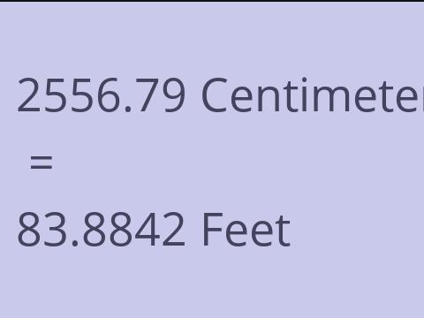 2556.79 CM TO FEET