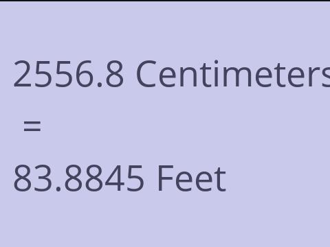 2556.8 CM TO FEET