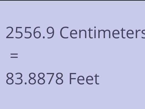 2556.9 CM TO FEET