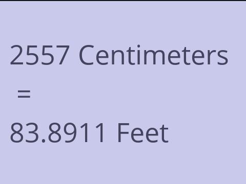 2557 CM TO FEET