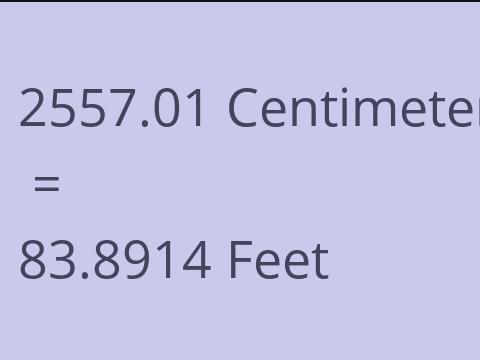 2557.01 CM TO FEET
