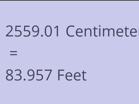 2559.01 CM TO FEET