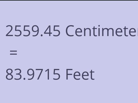 2559.45 CM TO FEET