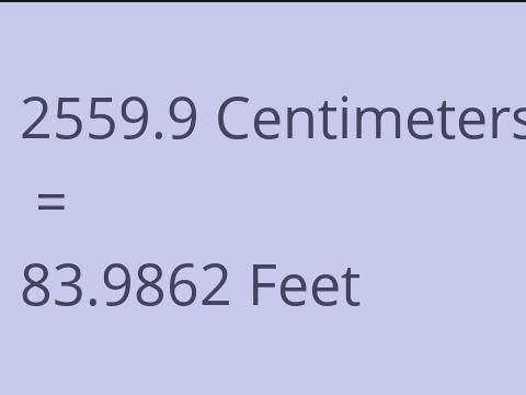 2559.9 CM TO FEET