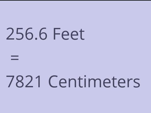 256.6 FEET TO CM