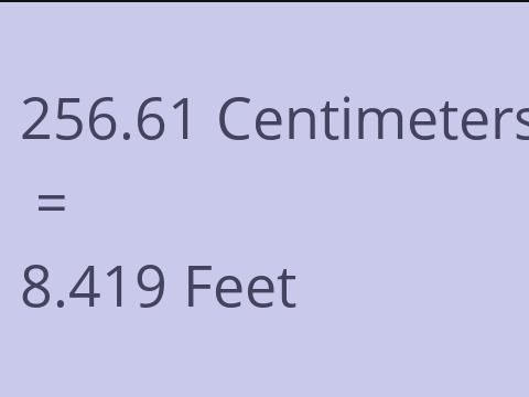 256.61 CM TO FEET