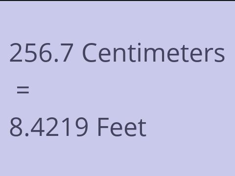 256.7 CM TO FEET