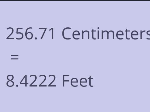 256.71 CM TO FEET