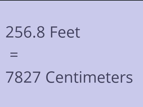 256.8 FEET TO CM