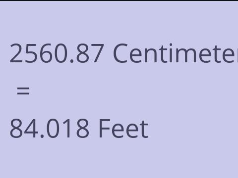 2560.87 CM TO FEET