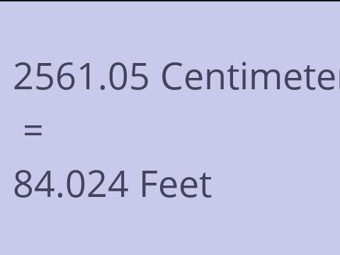 2561.05 CM TO FEET