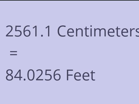 2561.1 CM TO FEET