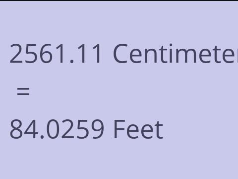 2561.11 CM TO FEET