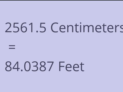 2561.5 CM TO FEET