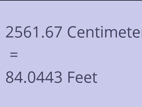 2561.67 CM TO FEET